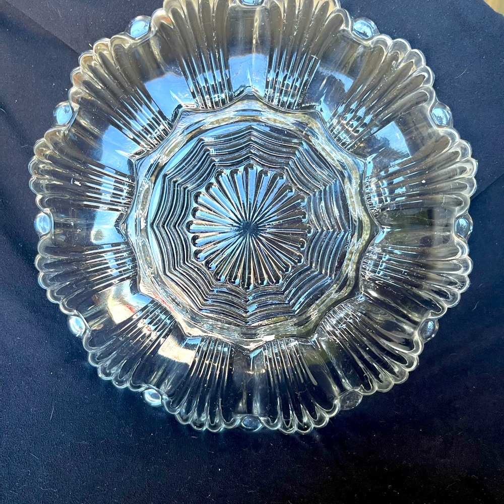 Egg platter, Anchor Hocking, vintage glass Easter